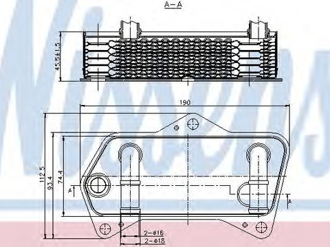 Radiator racire ulei, cutie de viteze automata VW BEETLE (5C1) (2011 - 2016) NISSENS 90653