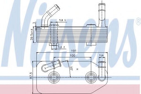 Radiator racire ulei, cutie de viteze automata VW JETTA Mk II (19E, 1G2, 165) (1983 - 1992) NISSENS 90667