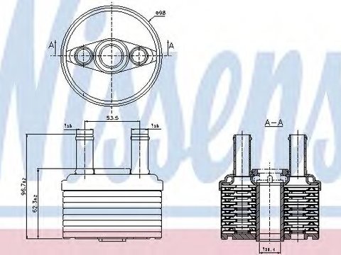 Radiator racire ulei, cutie de viteze automata VW TOURAN (1T1, 1T2) (2003 - 2010) NISSENS 90664