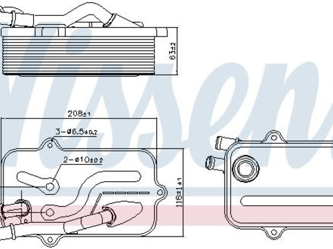 Radiator racire ulei cutie de viteze automata 90782 NISSENS pentru Audi A6 Audi A8