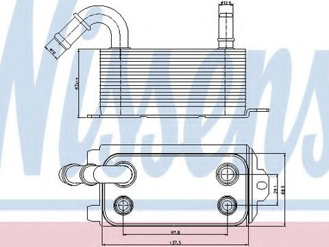 Radiator racire ulei, cutie de viteze automata VOLVO XC70 II (2007 - 2016) NISSENS 90661