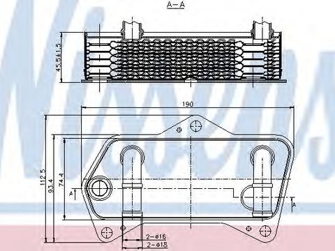 Radiator racire ulei, cutie de viteze automata AUDI A3 (8P1) (2003 - 2012) NISSENS 90653 piesa NOUA