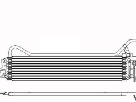 Radiator racire ulei motor, termoflot Ford C-MAX, Focus C-Max 01.2007-12.2011, motor 2.0, 107 kw, benzina, cv automata, 584x121x22 mm, racitor transmisie, din aluminiu brazat