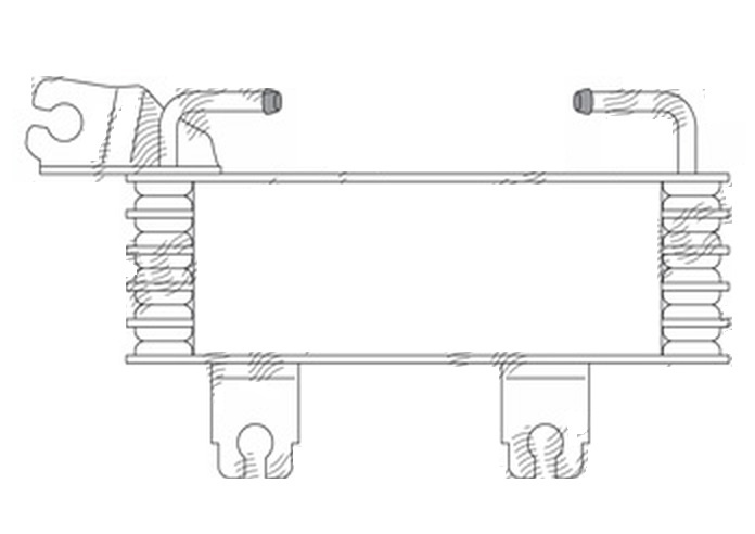 Radiator racire ulei motor, termoflot Hyundai Santa Fe, 02.2001-01.2006, motor 2.4, 107 kw, benzina, cv automata, 253x78x30 mm, racitor transmisie, din aluminiu brazat