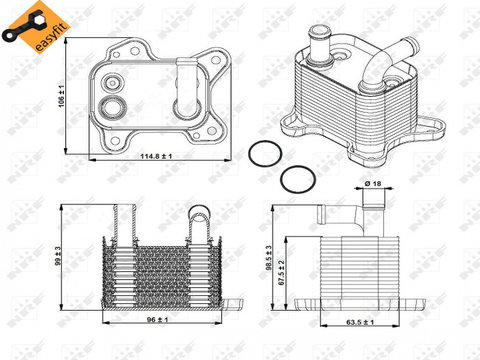 Radiator Racire Ulei Termoflot Opel Astra H (facelift) 2006 2007 2008 2009 2010 2011 2012 2013 2014 31342 11-942-627