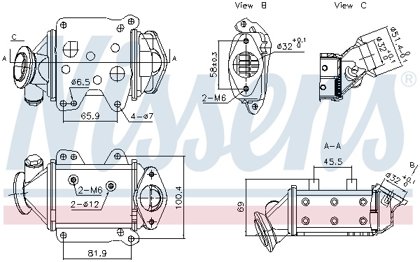 Radiator recirculare gaze de esapament ~ CORSA E (X15) 1.3 CDTI (08, 68) hatchback 1,248 75 diesel ~ 989457 ~ NISSENS