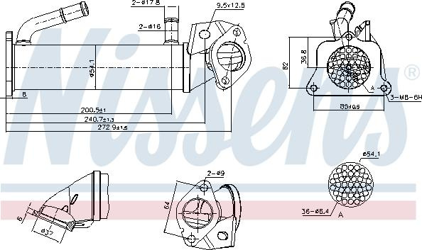 Radiator. recirculare gaze de esapament Exhaust ga