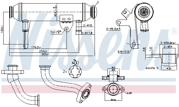 Radiator recirculare gaze de esapament ~ LYBRA SW (839_) 1.9 JTD (839BXI1A) combi 1,910 110 diesel ~ 989283 ~ NISSENS