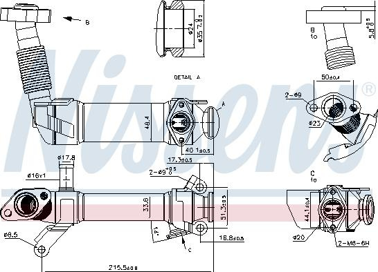 Radiator recirculare gaze de esapament - Nissens 9