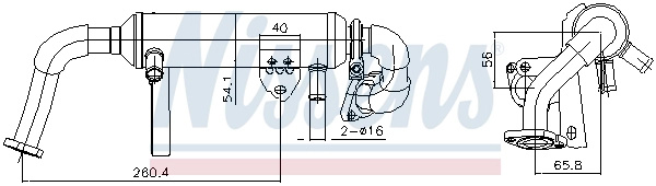 Radiator, recirculare gaze de esapament NISSENS 989482 la VAUXHALL ZAFIRA Mk II (B) (A05) 2005 2006 2007 2008 2009 2010 2011 2012 2013 2014