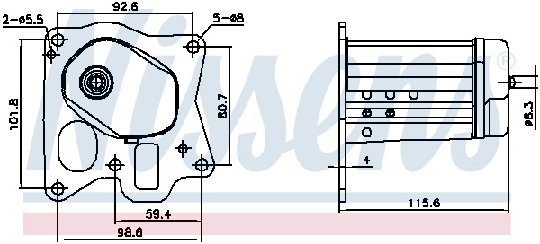 Radiator, recirculare gaze de esapament NISSENS 989455