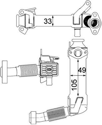 Radiator recirculare gaze esapament MAHLE BMW 5 (E60) 2002-2010 - CE 21 000P