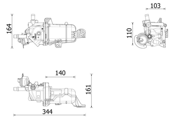 Radiator recirculare gaze esapament MAHLE RENAULT ESPACE V (JR_) 2015-2023 - CE 49 000P