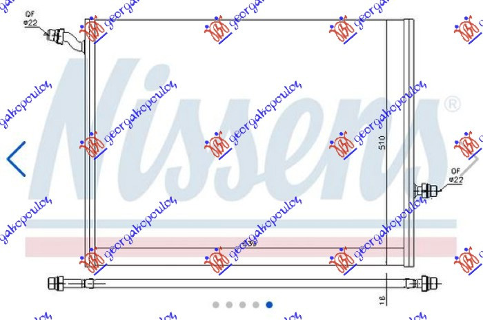 RADIATOR SUPLIMENTAR/ADITIONAL BENZINA-DIESEL (640x510x16) (BEHR) , MERCEDES, MERCEDES V (W447) 20-, 526306350