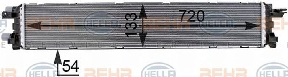 Radiator temperatura intercooler AUDI A8 4H HELLA 8MK 376 701-151