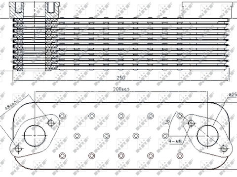 Radiator ulei 31252 NRF pentru Volvo S40 Vw Golf Volvo S80 Nissan Dualis Nissan Qashqai Vw Beetle Vw Novo Man Tga Man Tgs