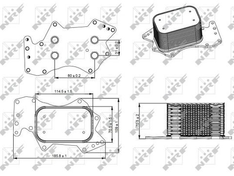 Radiator ulei 31273 NRF pentru Vw Touareg Audi Q7 Audi A6 Audi A5 Audi A4 Audi Q5