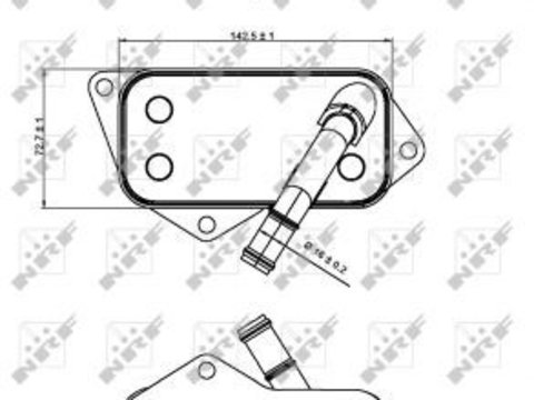 Radiator ulei 31277 NRF pentru Bmw Seria 3 Bmw Seria 5 Bmw Seria 6 Bmw Seria 1 Bmw Seria 7 Bmw X1 Bmw X3 Bmw Z4 Bmw X5 Bmw X6