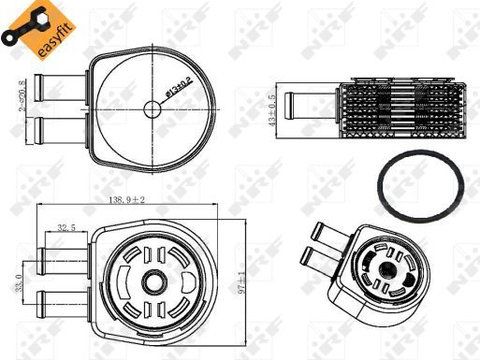 Radiator ulei 31310 NRF pentru Ford S-max Ford Mondeo Land rover Freelander Land rover Lr2 Ford Galaxy Ford Focus Land rover Discovery Land rover Range rover