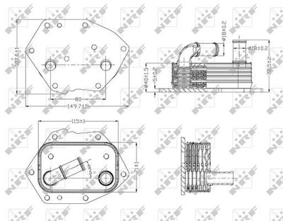 Radiator ulei 31313 NRF pentru Peugeot 508 Land ro