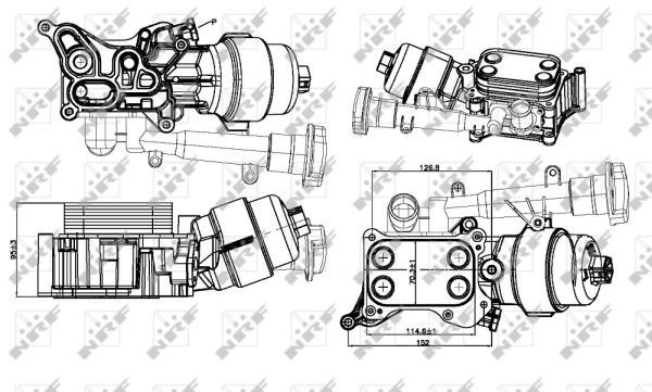 Radiator ulei 31326 NRF pentru Fiat Doblo Fiat Punto Opel Astra Opel Corsa Fiat Linea Alfa romeo Mito Fiat Grande