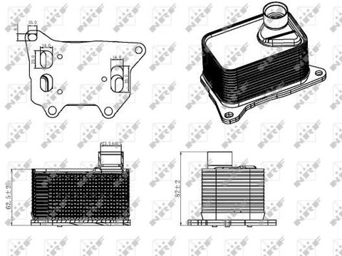 Radiator ulei 31330 NRF pentru Audi A5 Audi A4 Audi Q5 Skoda Octavia Seat Leon Audi A3 Audi Tt Audi A6 Vw Polo Vw Beetle Vw Novo Vw Golf Vw Passat Skoda Superb Audi A7 Vw Sharan Seat Alhambra Audi Q7 Vw Touran Vw Tiguan