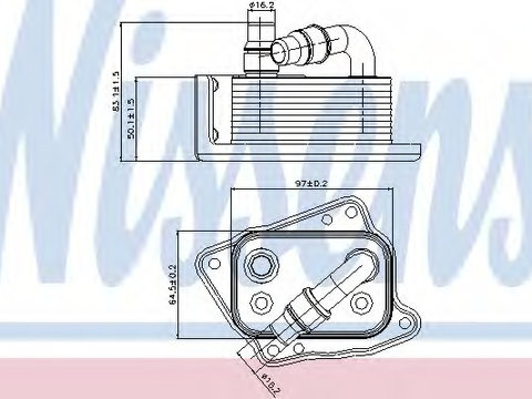 Radiator ulei 90688 NISSENS pentru Bmw Seria 3 Bmw Seria 1 Bmw Z4 Bmw X3 Bmw Seria 5 Bmw X1