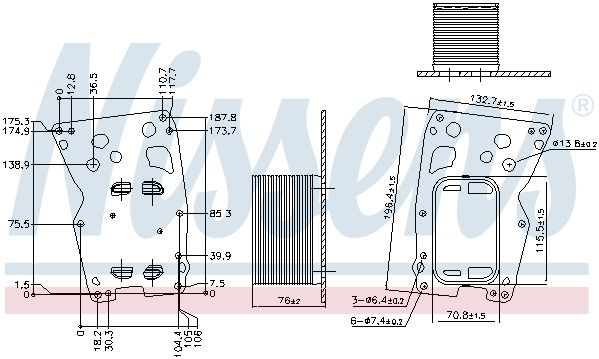 Radiator ulei 90907 NISSENS pentru Bmw Seria 6 Bmw