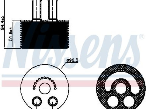 Radiator ulei 90935 NISSENS pentru Renault Master Nissan Interstar Nissan Atlas Nissan Cabstar