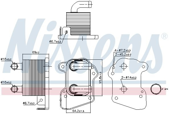 Radiator ulei 90978 NISSENS pentru Mercedes-benz A-class Opel Astra Mercedes-benz B-class