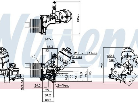 Radiator ulei 91161 NISSENS pentru Opel Astra Opel Insignia Opel Zafira Chevrolet Orlando Opel Corsa