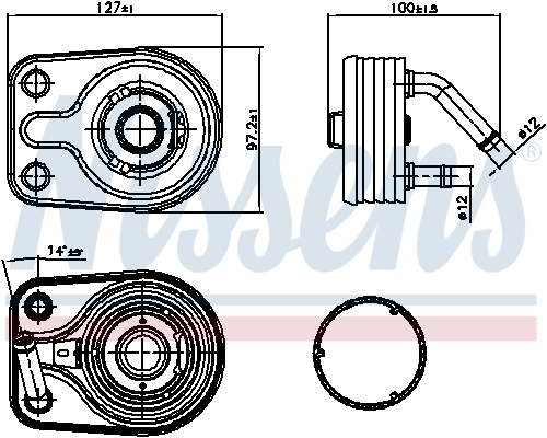 Radiator ulei ~ 91163 ~ NISSENS ~ pentru Kia Soul 2016 2017 2018 2019 2020 2021 2022 2023 2024