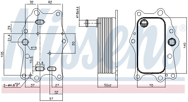 Radiator ulei 91165 NISSENS pentru Chevrolet Orlando Opel Antara Chevrolet Captiva Chevrolet Cruze