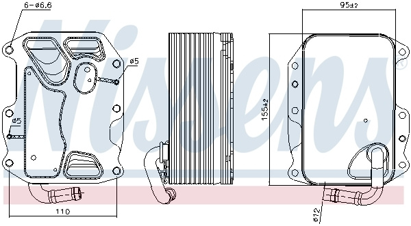 Radiator ulei # Audi Q5 2017 2018 2019 2020 2021 2022 2023 2024 2025 # 90852 # NISSENS