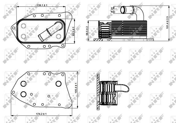 Radiator ulei # Chevrolet Cruze 2012 2013 2014 2015 2016 2017 2018 2019 2020 2021 2022 2023 2024 2025 # 31340 # NRF