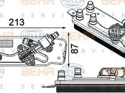 Radiator ulei cutie automata BMW 5 Touring F11 HELLA 8MO 376 749-001