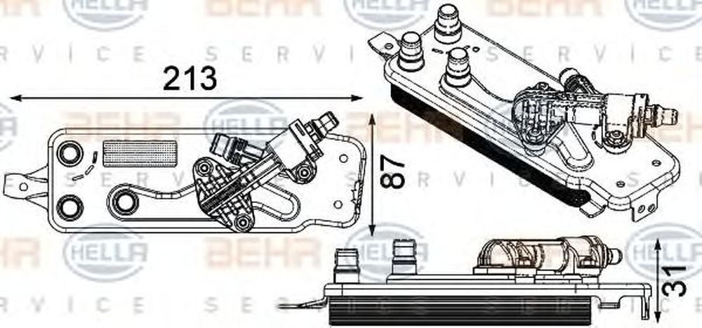 Radiator ulei cutie automata BMW 6 Cabriolet F12 HELLA 8MO 376 749-001
