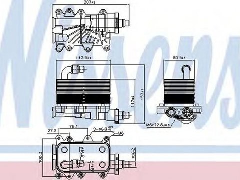 Radiator ulei cutie automata BMW 6 E63 NISSENS 90673