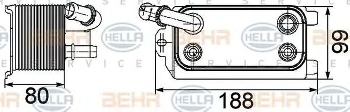 Radiator ulei cutie automata FORD MONDEO IV Turnier BA7 HELLA 8MO376747161