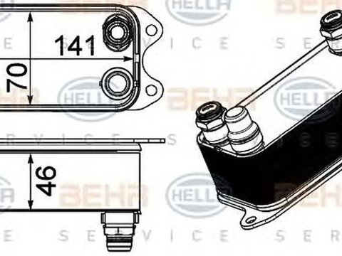 Radiator ulei cutie automata MERCEDES-BENZ C-CLASS T-Model S204 HELLA 8MO 376 924-061
