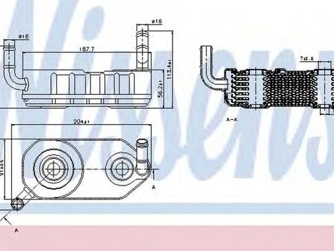 Radiator ulei cutie automata SEAT ALHAMBRA 7V8 7V9 NISSENS 90708