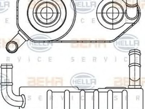 Radiator ulei cutie automata SEAT ALHAMBRA 7V8 7V9 HELLA 8MO376787671