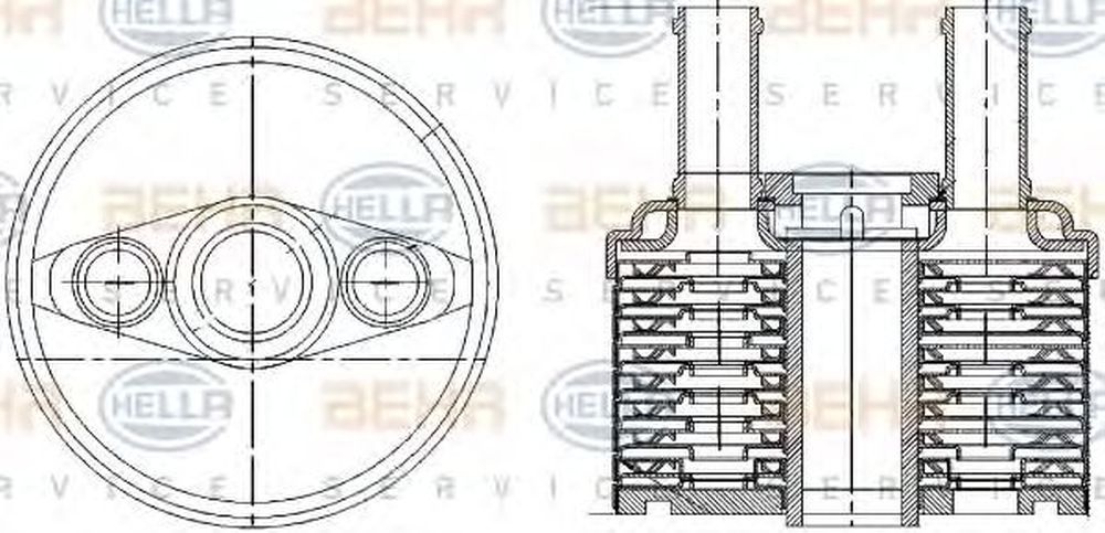 Radiator ulei cutie automata SEAT LEON 1P1 HELLA 8MO 376 787-691