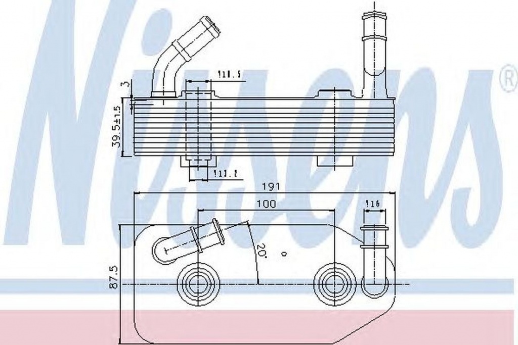 Radiator ulei cutie automata SKODA OCTAVIA Combi 1U5 NISSENS 90667
