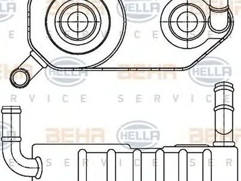 Radiator ulei cutie automata VW GOLF III Variant 1H5 HELLA 8MO 376 787-671