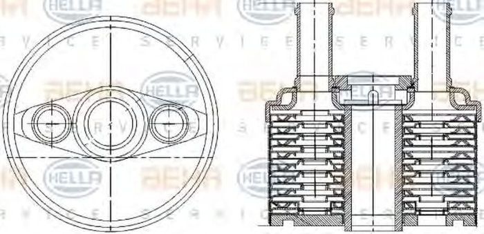 Radiator ulei cutie automata VW GOLF VII 5G1 BE1 HELLA 8MO376787691