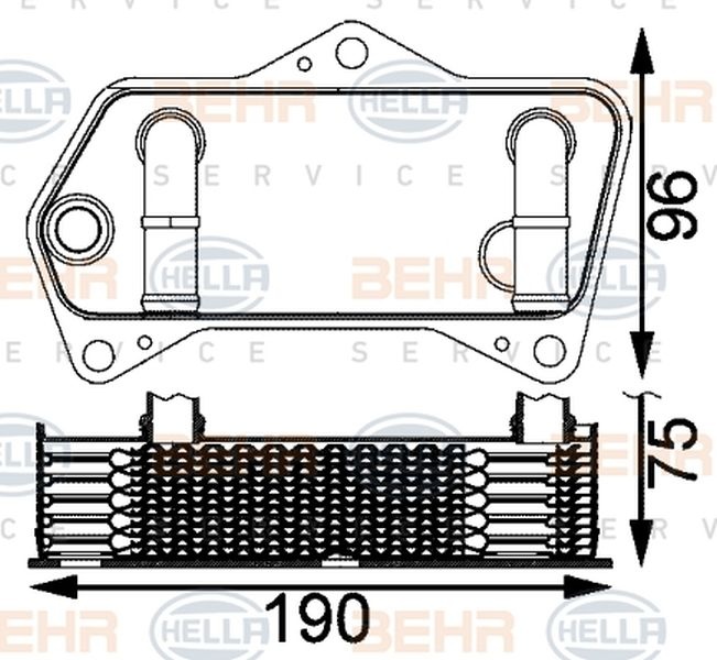 Radiator ulei cutie automata VW PASSAT CC 357 HELLA 8MO 376 797-181
