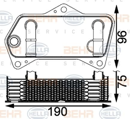 Radiator ulei cutie automata VW TOURAN 1T1 1T2 HELLA 8MO376797181