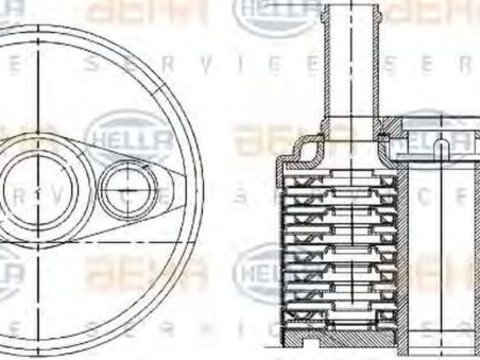 Radiator ulei cutie automata VW TOURAN 1T1 1T2 HELLA 8MO376787691