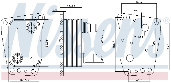 Radiator ulei # Ford Grand 2015 2016 2017 2018 2019 2020 2021 2022 2023 2024 2025 # 90967 # NISSENS